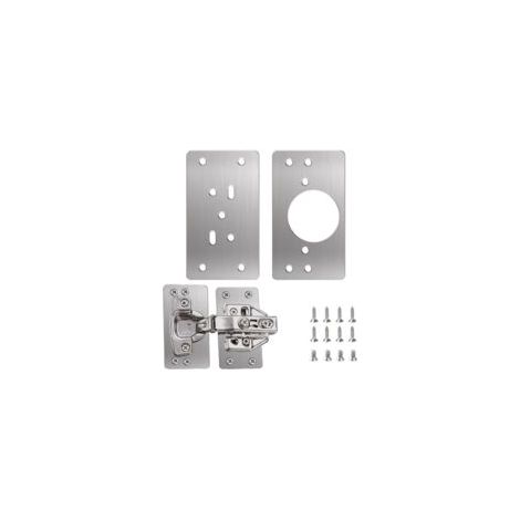 Plaque Reparation Charniere Porte, 2 Pièces Charnière Porte Placard, Réparation Charnière Meuble, Kit de Réparation Meuble en acier inoxydable avec 12 Vis (1/5)