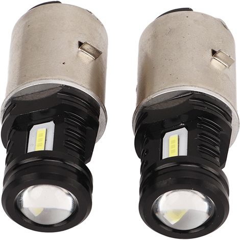 Paire d'ampoules LED moto 120W 12-24V DC, feux de croisement ultra-lumineux 6000K blanc, universelles pour ATV UTV scooter (1/5)