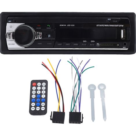 Autoradio 12V MP3 Bluetooth Mains-Libres Appel FM Stereo Audio Voiture avec Télécommande (1/5)