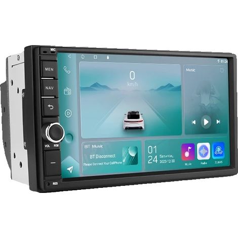 Radio para coche, tamaño de pantalla, reproductor de vídeo multimedia, compatible con navegación GPS universal para coche, P1 IA AHDC6 (1/2)