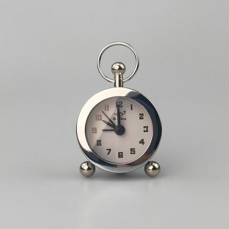 Réveil Matin à Double Cloche, Réveil Rétro Silencieux Horloge de Chevet avec Lumière de Nuit pour Sommeil Bureau Chambre Voyage (1/5)