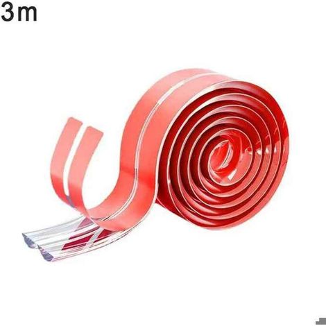 3 m bande de protection anti-collision transparente en PVC souple pour bords de meubles, tables basses et portes, idéale pour enfants