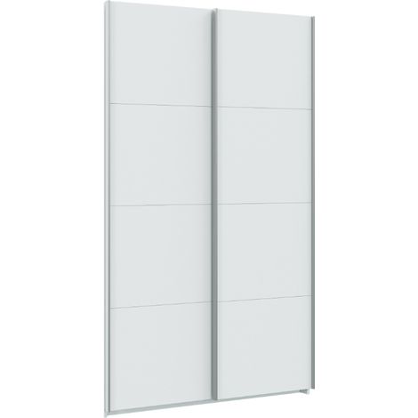 Armadio 120x60x200h cm con 2 ante scorrevoli bianco opaco - Perugia (1/5)
