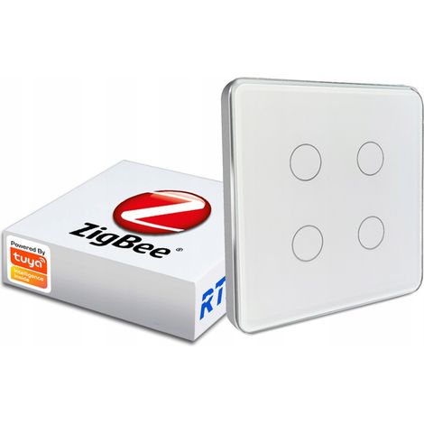 Télécommande 4P, 12 scènes, interrupteur tactile ZigBee Tuya (1/5)