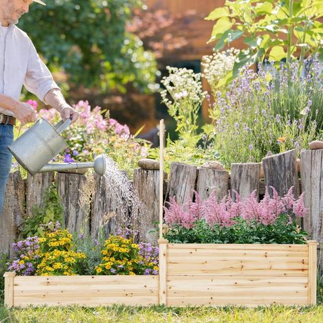 Aiuola rialzata in legno di abete con traliccio fioriera con traliccio traliccio da giardino con traliccio