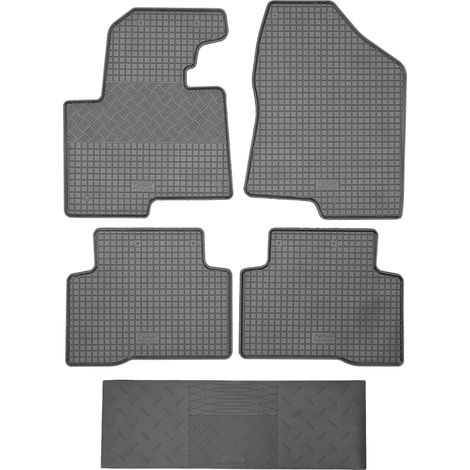 RIGUM 901245 Fußmatten + 900101 Abdeckung - Hyundai Santa Fe III SUV von 2013-2019, HK Front - INSTALLATION
