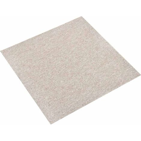 Ensemble de 20 tapis, beige clair, 50 x 50 cm, 100 % polypropylène (1/5)