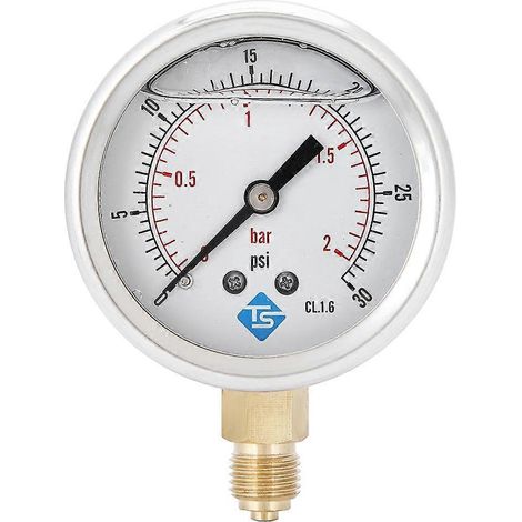 TS PGG604-2bar Y60 Hochpräzises radiales ölgefülltes Vakuum-Manometer für Maschinen