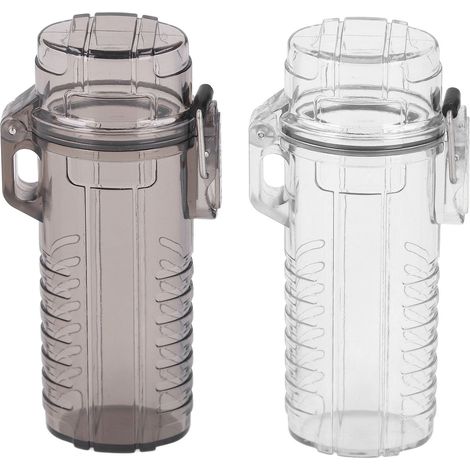 Boîte étanche 2pcs Noir/Blanc Plastique Compacte Légère (1/4)