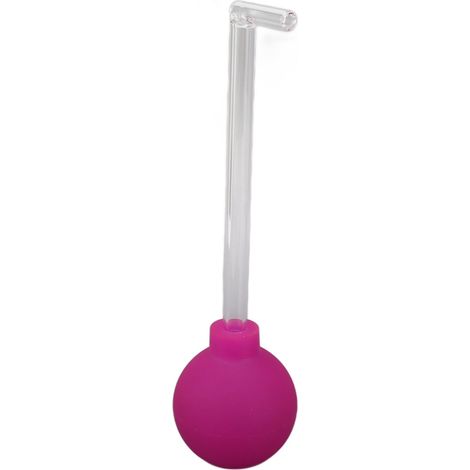 Outil retrait calcils amygdaliens en verre et silicone manuel nettoyage bouche soin buccal aspirateur tonsilles violet 20.5x5.5cm (1/5)