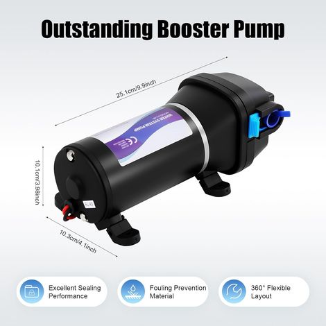 Pompe à eau, pompe de jardin, 132W, pompe de lavage de voiture haute pression, 12 V, membrane, pompe à eau auto-amorçante, pour arroser fleurs, caravane, camping, bateau, marine (1/5)