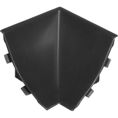 HOLZBRINK Innenecke passend zu Abschlussleisten Schwarz, Innenkante PVC Küchenabschlussleiste 23x23 mm