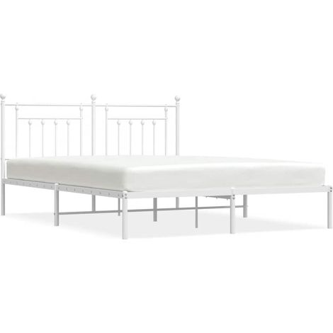 Maison Exclusive - Giroletto con Testiera Metallo Bianco 183x213 cm (1/5)