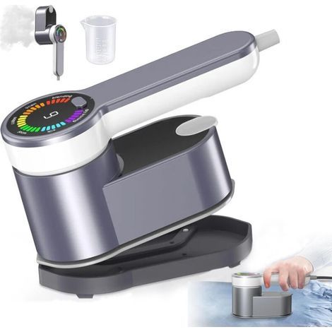 Ferro da stiro a vapore verticale, ferro da stiro verticale portatile 1200W 120ML 2 in 1 Vaporiera per viaggi, uso a secco o umido, riscaldamento rapido in 10 secondi, adatto per casa e viaggi (1/5)