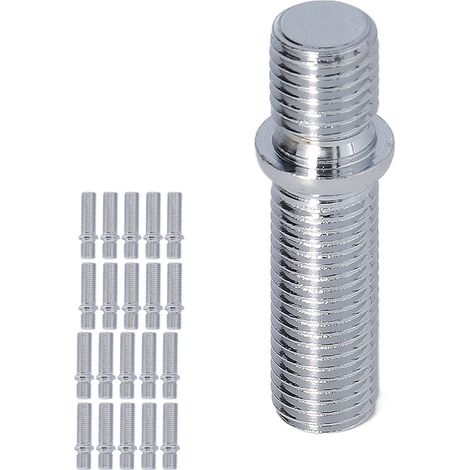 20pcs Goujons de Conversion Roue 50mm Longueur 33mm Tige Adaptateur Vis Roue Remplacement pour Mercedes-Benz M12x1.25 vers M12x1.5 (1/5)
