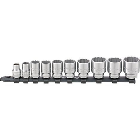 Stahlwille 3/8 Satz Steckschlüsseleinsätze auf Steckschlüsselleiste 8-24mm 10 tlg. (1/5)