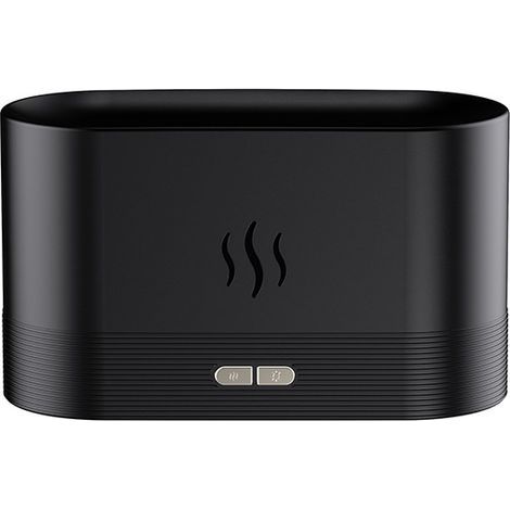 Humidificateur de parfum, humidificateur d'air ultrasonique avec éclairage LED, Simulation de flamme colorée, Machine à parfum, USB(noir) (1/5)