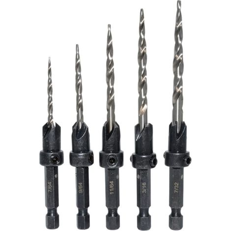 5pièces Forets à Fraiser Pour Bois Et Matériaux Variés Lot De Accessoires Pour Perceuse Électrique Et Outils De Travail Du Bois (1/5)