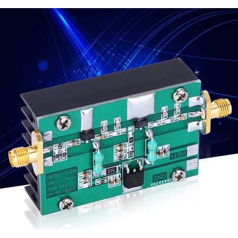 Module de signal amplificateur RF, accessoire électrique pour HF, FM, VHF et UHF, 3 W, large bande passante de 1 MHz à 1000 MHz (1/5)