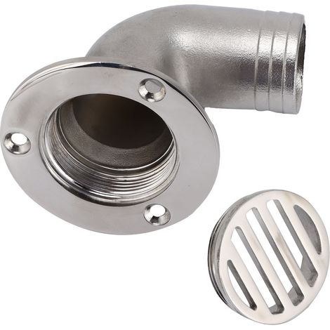Bouchon de pont d'évacuation à 90° 1,5 pouces DE, acier inoxydable 316, raccords de plomberie pour bateau et yacht (1/5)
