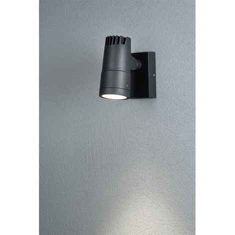 Schwenkbare LED Außenwandleuchte ANDRIA aus ALU Lichtstrahl einstellbar, IP54 (1/5)