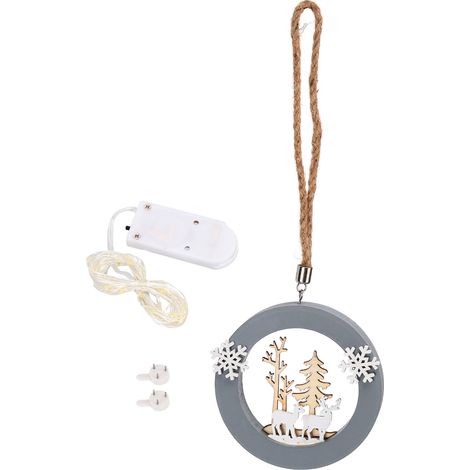 Pendentif décoratif en bois en forme de renne de Noël, décoration murale simple et compacte, une excellente idée cadeau.