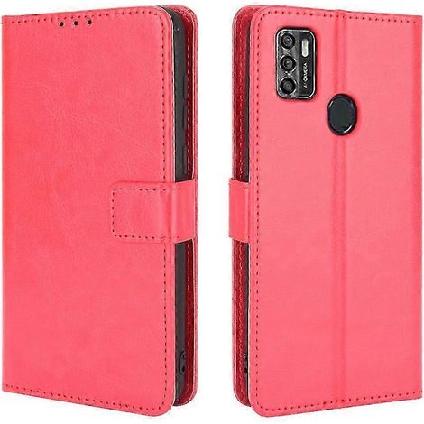 Klapphülle aus Crazy Horse Leder mit Kartenhalter, Ständer und Trageschlaufe für das Blade A7s 2020 Smartphone – robuste und elegante Hülle (1/4)
