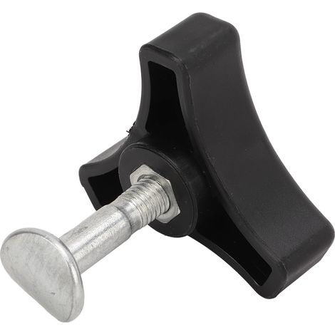 Poignée triangulaire noire en plastique pour tondeuse à gazon, vis et boulon de remplacement, accessoires pour machine de jardin (1/5)