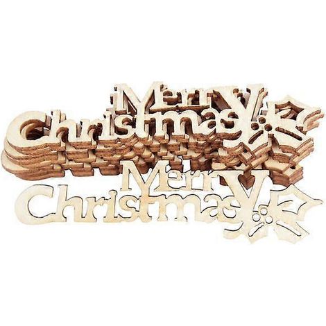 10 lettres en bois « Joyeux Noël » à décorer soi-même pour la table, Noël, Navidad, Nouvel An, cadeau idéal pour les fêtes. (1/5)
