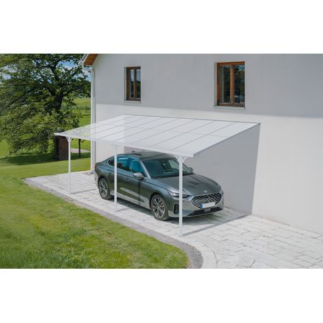 Pergola/Cochera adosada KLEO 500L300 aluminio Blanco (1/5)