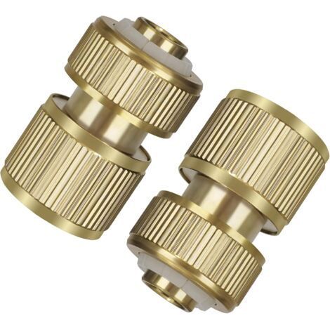 Brass Garden Hose Quick Connector, 1/2 Inch Expandable Connector for Watering Faucet, Washing Machine Adapter Gardening (1/5)
