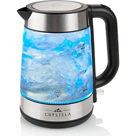 ETA Crystela 615390000 elektrische Wasserkocher Edelstahl schwarz 1,7L (1/2)