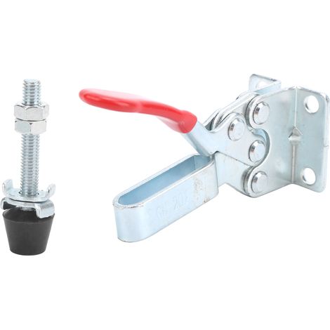Set mit 2 Schnellspann-Kniehebelklemmen für vertikale Befestigung, rutschfestes Metall-Handwerkzeug GH201B (1/5)