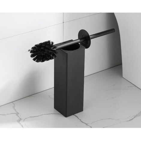 Brosse De Toilette À Poignée Longue, Brosse De Nettoyage Carrée Noire Pour WC, Design Moderne Et Ergonomique