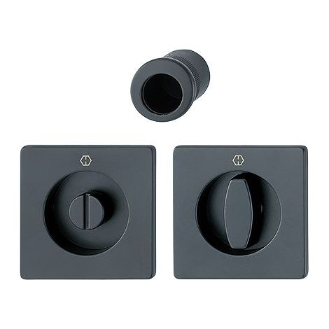 Set per porta scorrevole HOPPE M443 - Finitura F9714M Nero opaco - Serratura - 11621801 (1/2)