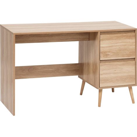 Scrivania abana a 2 cassetti, legno chiaro - 5five