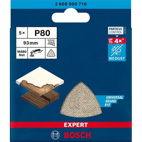 Bosch EXPERT M480 Schleifnetz für Deltaschleifer, 93 mm, G 80, 5 Stück (1/5)