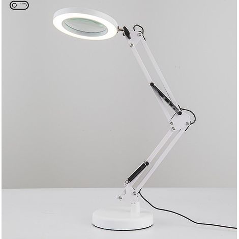 10-fache Vergrößerung, kompatibel mit Lupe mit Licht und 3 Farbmodi, 10-fach verstellbar, kompatibel mit Lupe, Schreibtischlampe (1/5)
