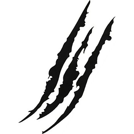 2 Griffes Auto Stickers Cool Uniques 35cm Long Autocollant Griffe Monstre pour Phares Capot Noir (1/5)