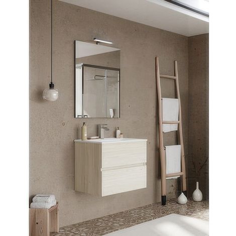 MOBILE BAGNO EASY 2C SOSPESO 60 ROVERE GHIACCIO