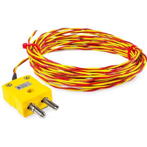 Thermocouple type Type K, L 2m, +200°C max à Fiche mâle standard ( Prix pour 1 )