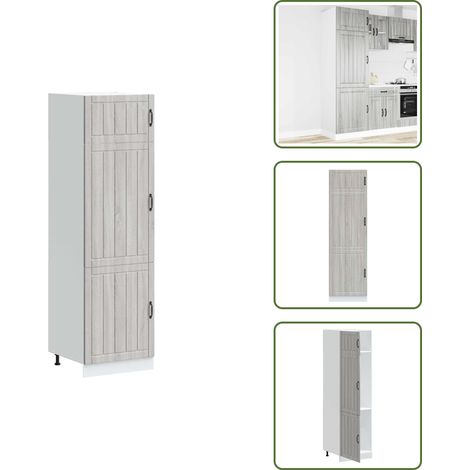 Gris Sonoma - vidaXL Mueble de cocina Lucca madera de gris sonoma - Cocina organizada