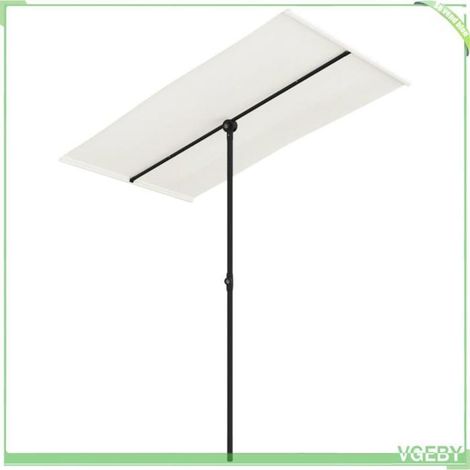 Parasol de jardin - FAFEICY - 47329 - 180x110 cm - Mât aluminium - Pivote 180° (1/5)