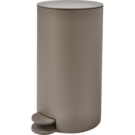 Poubelle de salle de bain à pédale 5L – Polypropylène taupe – Dimensions 18,4 x 18,4 x 30 cm – Design moderne pour décoration – Guy Levasseur