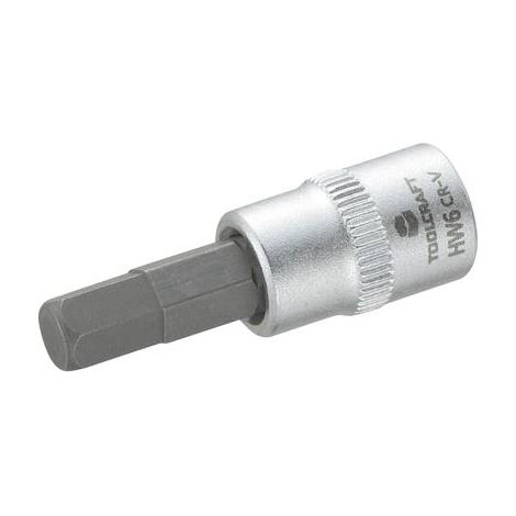 Douille-embout 6 pans intérieurs 6 mm Longueur: 25 mm TOOLCRAFT 816071 Propulseur: 1/4" (6.3 mm) 1 p (1/2)
