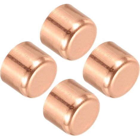 Capuchon de Tuyaux Cuivre 4pcs, Bouchons d'Extrémité Raccord, Embouts Tuyau pour Soudage Raccordements Plomberie Tube Climatisation, 10.2x11mm (Diametre x Hauteur) - 3/4 Inch (1/5)