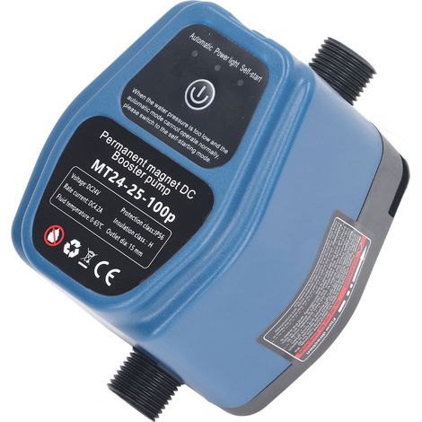 Pompe de booster de pression d'eau 100W 24V 25L IP56 Sense de détection intelligente douche automatique 100‑240V