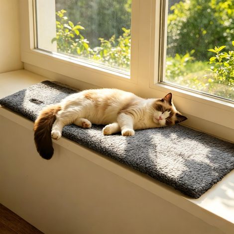Tapis Chauffant pour Chat Coussin Couverture sans électricité - Panier Doux et sécurisé pour Votre Animal - pour Petits Chiens et Chat 90 x 28 cm (1/5)