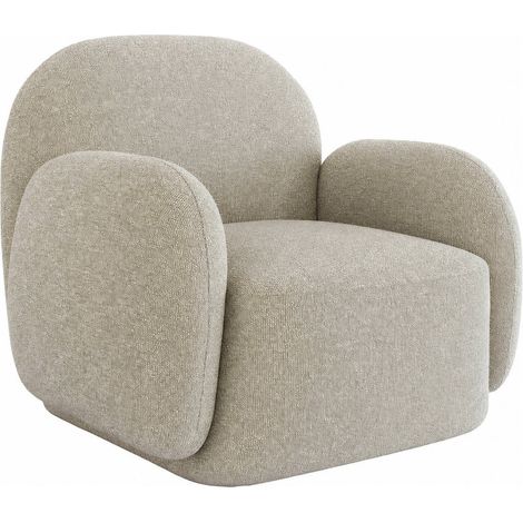 Fauteuil lounge beige enveloppant - beige lodge (1/5)