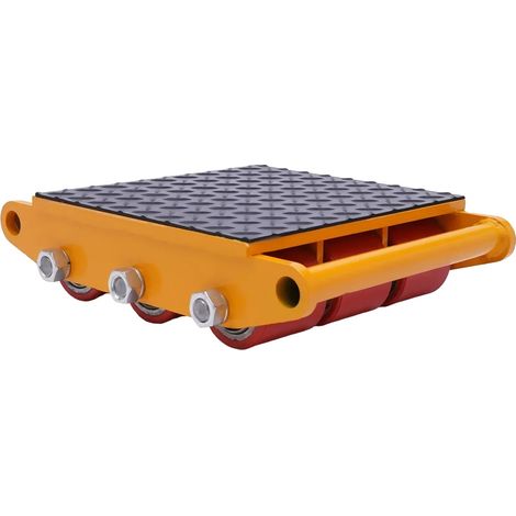 Transportador de rodillos, gran capacidad de carga, construcción duradera, amarillo. (1/2)